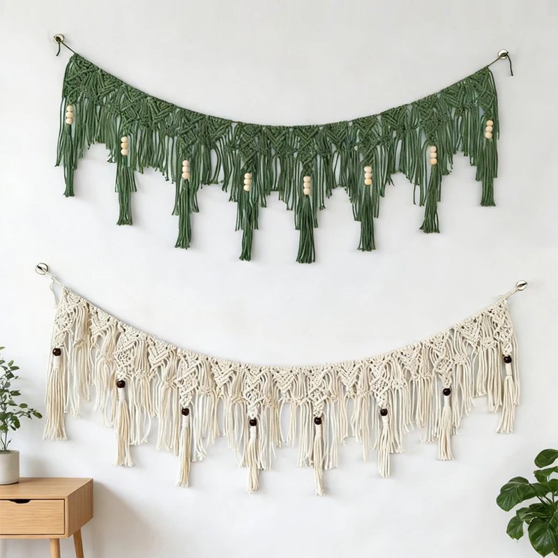 Bohemian Cotton Rope Wall Hanging Wall Decor Tapestry Bedside Pendant Home Tassel Bohemian Tapestry