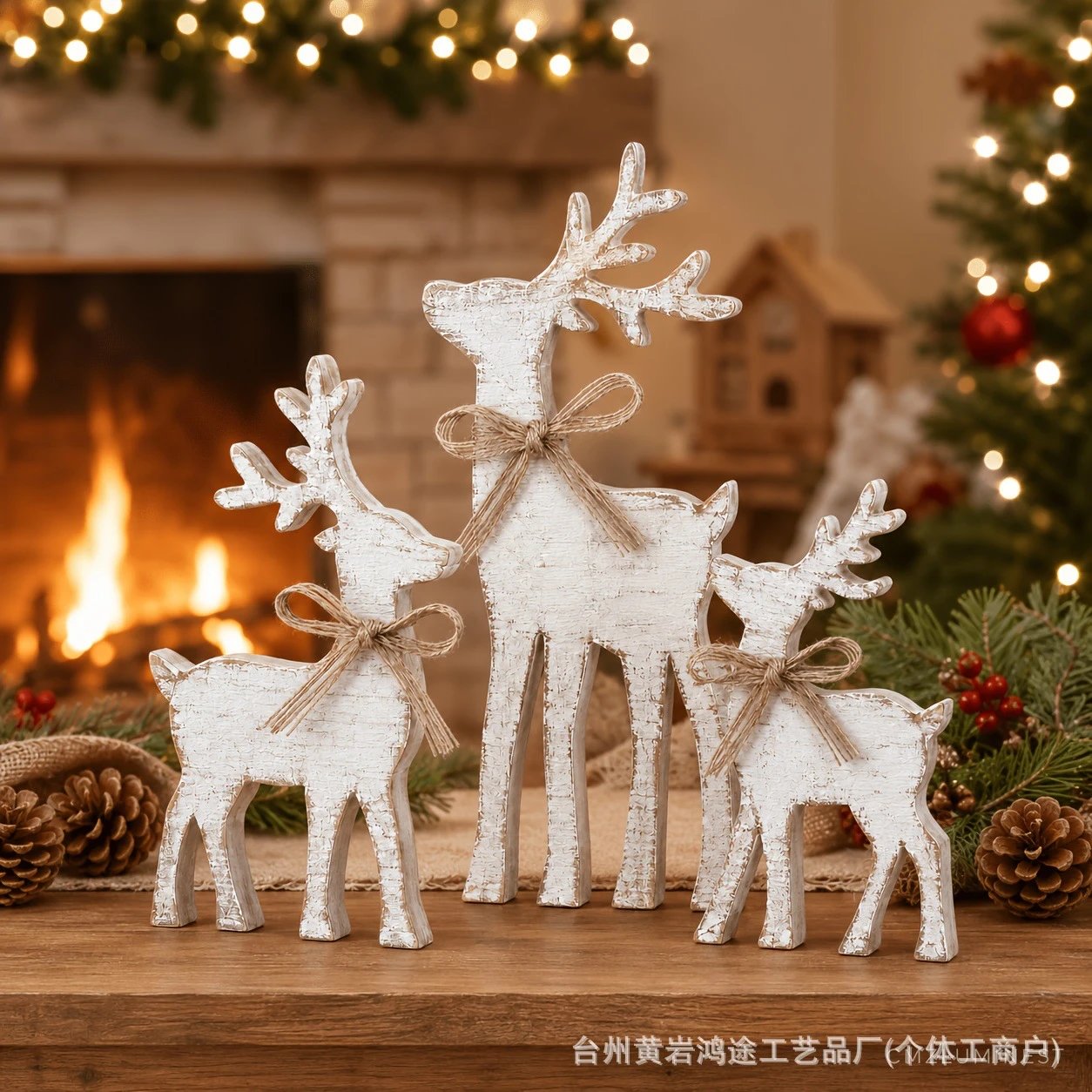 Reindeer Christmas Ornament Desktop Decor Christmas Party Decor Decorative Craft Layered Tray Decor | Christmas Decor