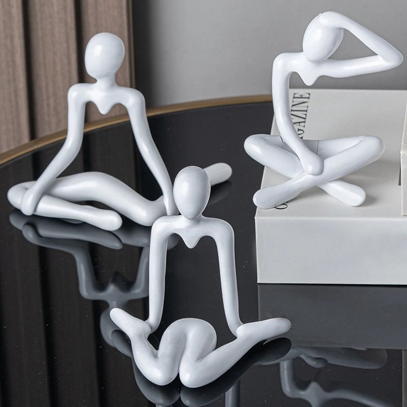 Niche Abstract Character Thinker Plastic Decorative Craft Cute Little Ornament Room Decor Art Living Room | Decorative Figurine