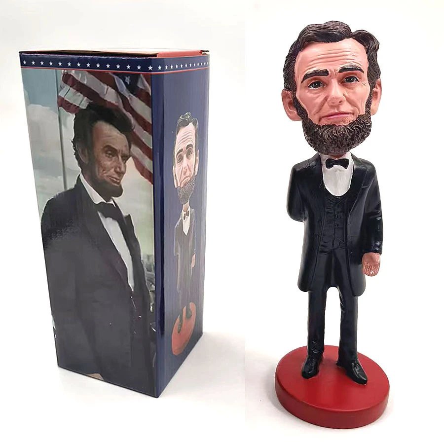 Halloween Resin Bobblehead Doll Tabletop Decor Holiday Gifts Decorative Craft Lincoln Souvenirs | Halloween Decor