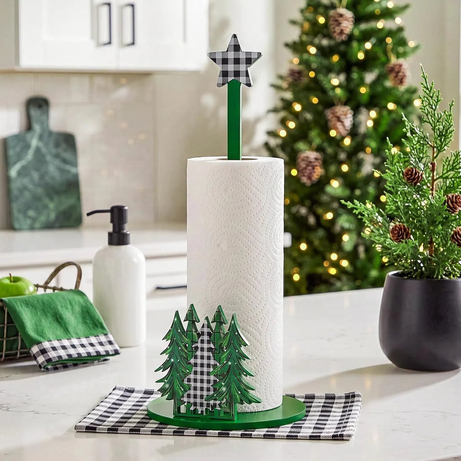 Christmas Tree Paper Towel Holder Christmas Kitchen Decor Kitchen Fun Paper Towel Holder Bathroom | Christmas Decor