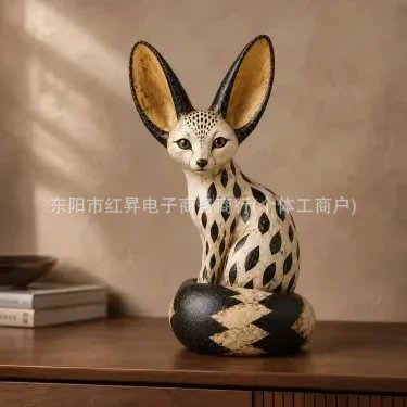Vintage Fennec Fox Sculpturevintage Lemur Statue | Home Decor