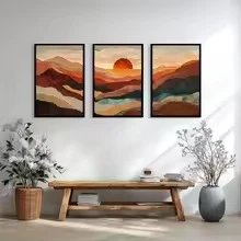 Foreign Trade 3-piece Set Of Beach Wall Modern Art Restaurant Frameless Bohemian Style Decorative | Wall Decor