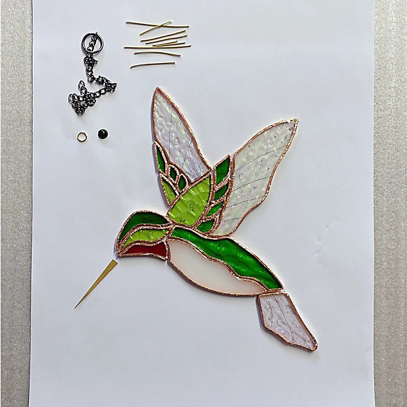 Explosive DIY Pre-cut Glass Stained Glass Pendant Handmade Tiffany Solder Decorative Craft Material | Home Decor