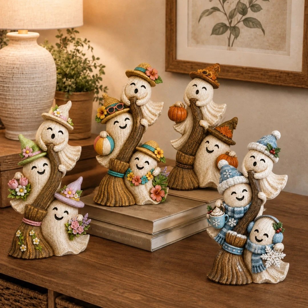 Seasonal Ghost Broom Decor Seasonal Ghost Broom Decor S | Home Decor