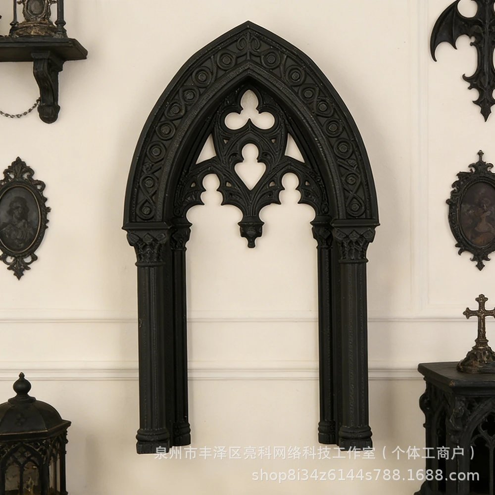 1 Piece Of Gothic Style Double Column Arch Wall Decor Frame Suitable For Retro Style Home Wall Art Decor Scenes