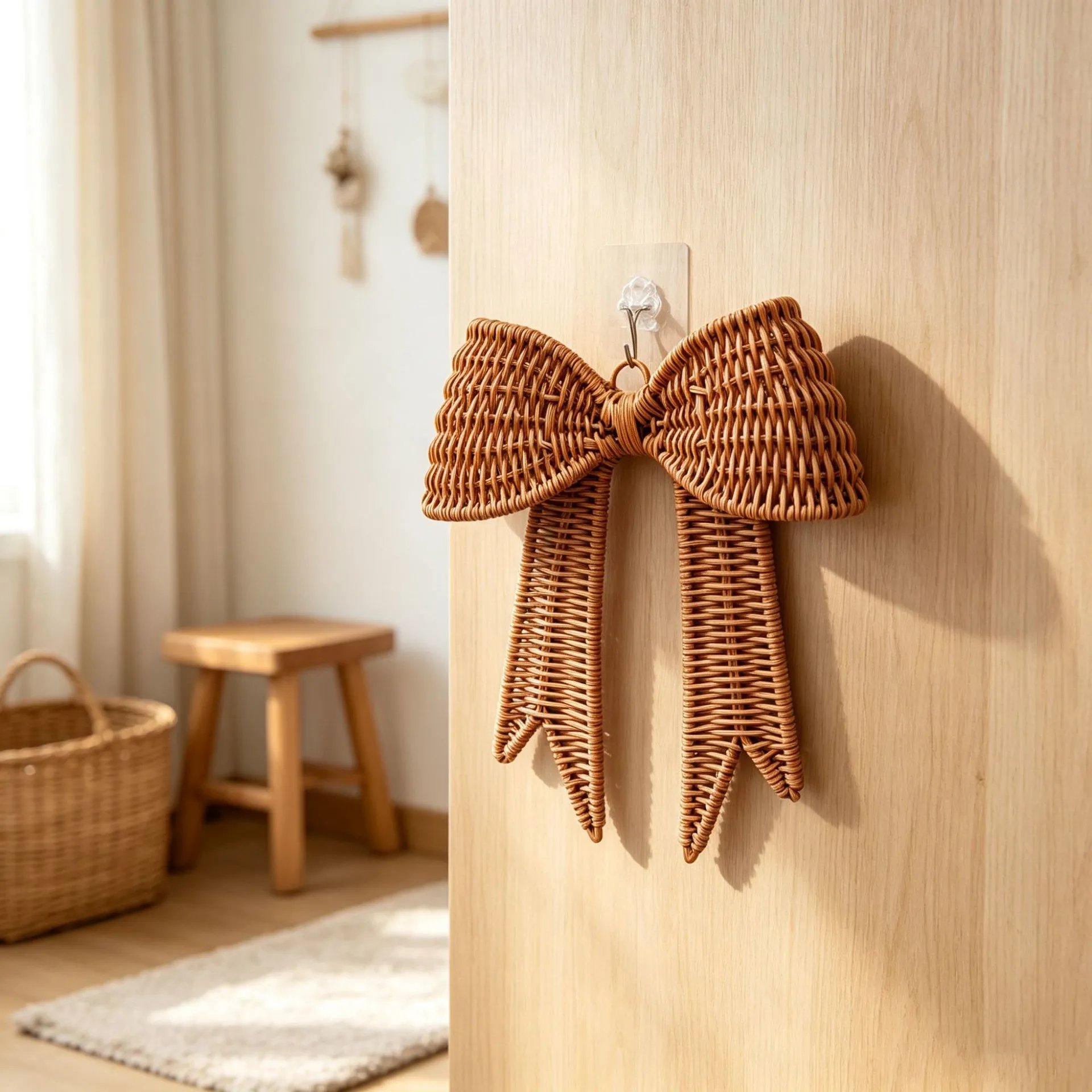 Christmas Braided Bow Wall Hanging Log Style Bow Christmas Wreath Christmas Tree Matching Decor | Christmas Decor