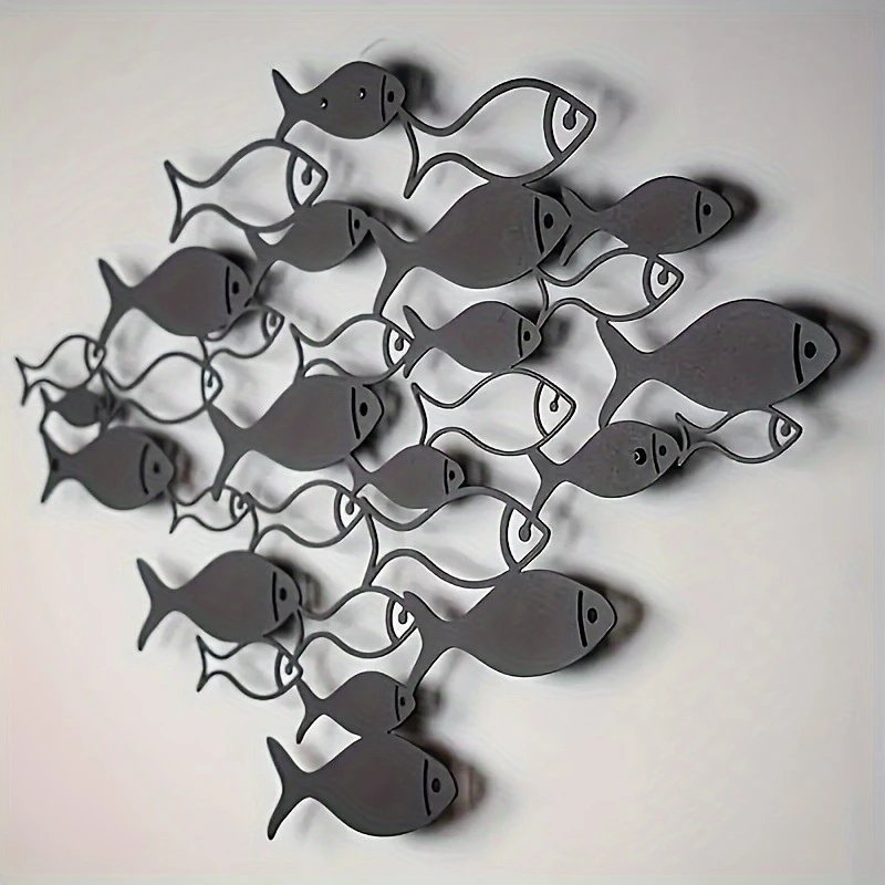 Geometric Black Silhouette Metal Decorative Craft Home Living Room Bedroom Wall Hanging Creative Iron | Wall Decor