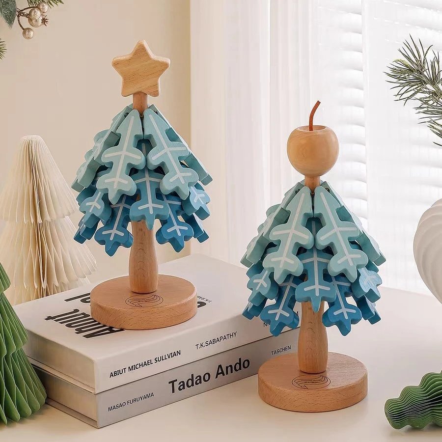 Christmas Tree Insulation Mat A Tree Coaster Creative Solid Wood Table Decor High-end Anti-scalding | Christmas Decor