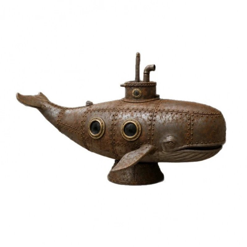 Vintage Mechanical Whalesculpture Vintage Whale Sculpture | Decorative Figurine