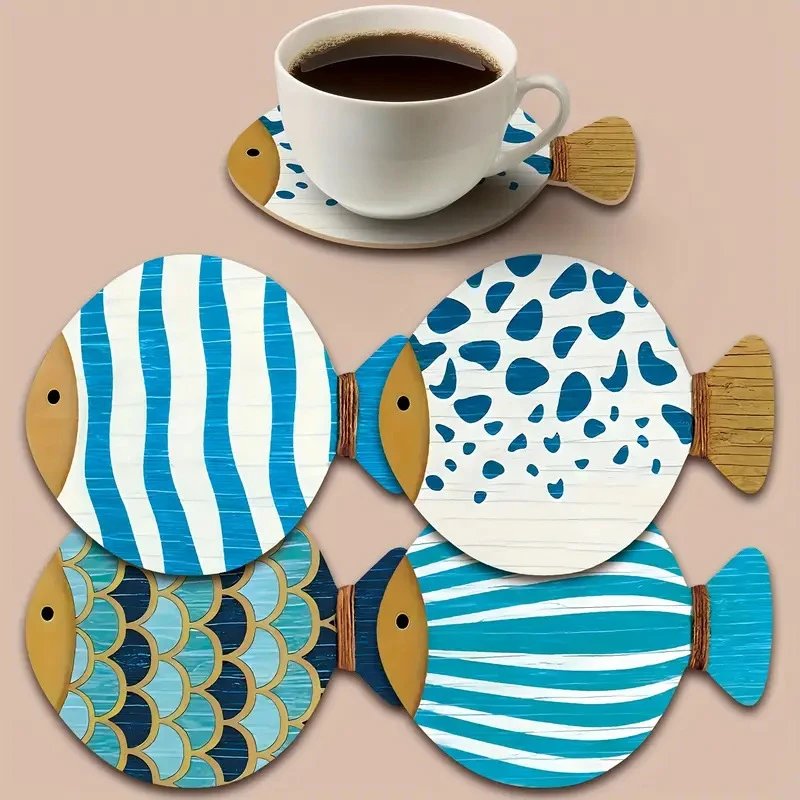 Retro Fish Wall Wooden Functional Handicrafts Head Piece Carving Ornament Table Mat Manufacturer | Decorative Figurine