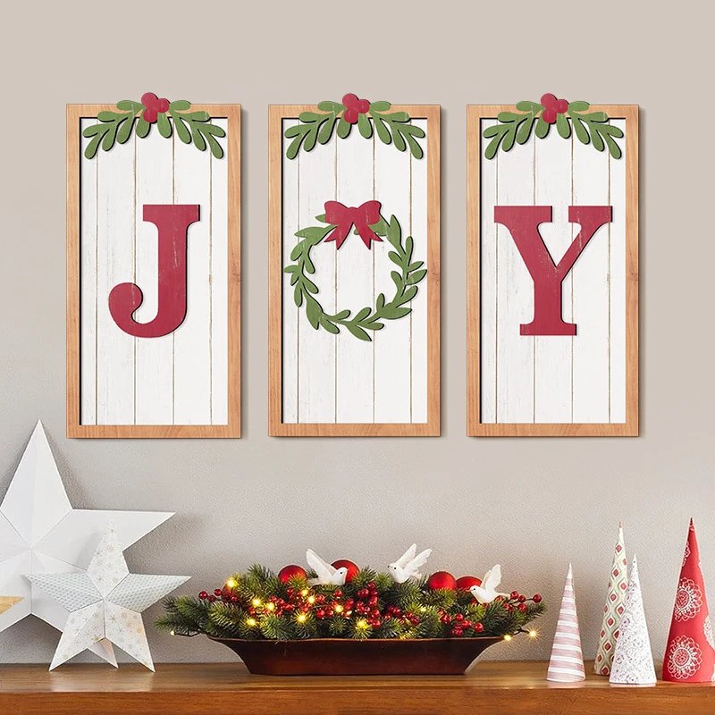 Festival Wooden Plaque Party Decor Wooden Door Sign Christmas Decor Home Hanging Sign Wall Hanging Wall Decor