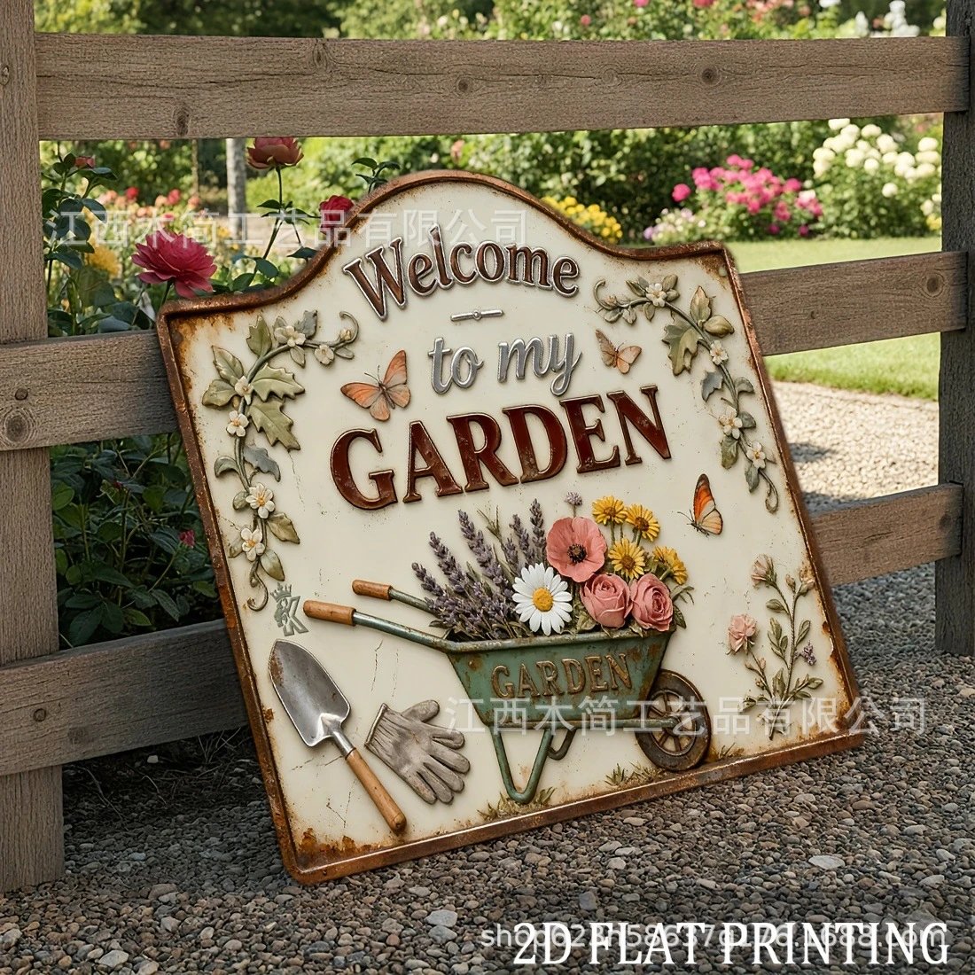Wooden Welcome Sign Decor Hanging Courtyard Creative Wooden Decorative Craft Pendant Cottage-style Style Wall Decor Pendant