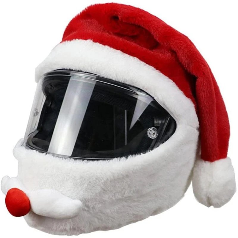 Hot Product American Plush Christmas Hat Outdoor Christmas Motorcycle Head-mounted Christmas Hat | Christmas Decor