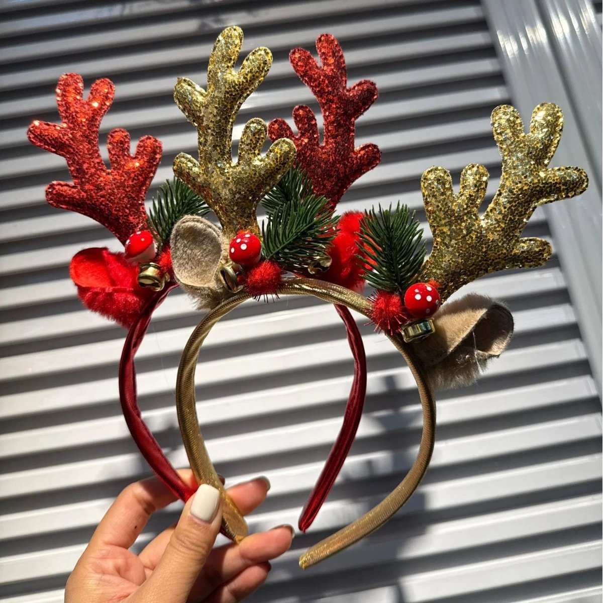 Christmas Headband Antler Sequin Headdress Christmas Party Adult And Children Decor Supplies | Christmas Decor
