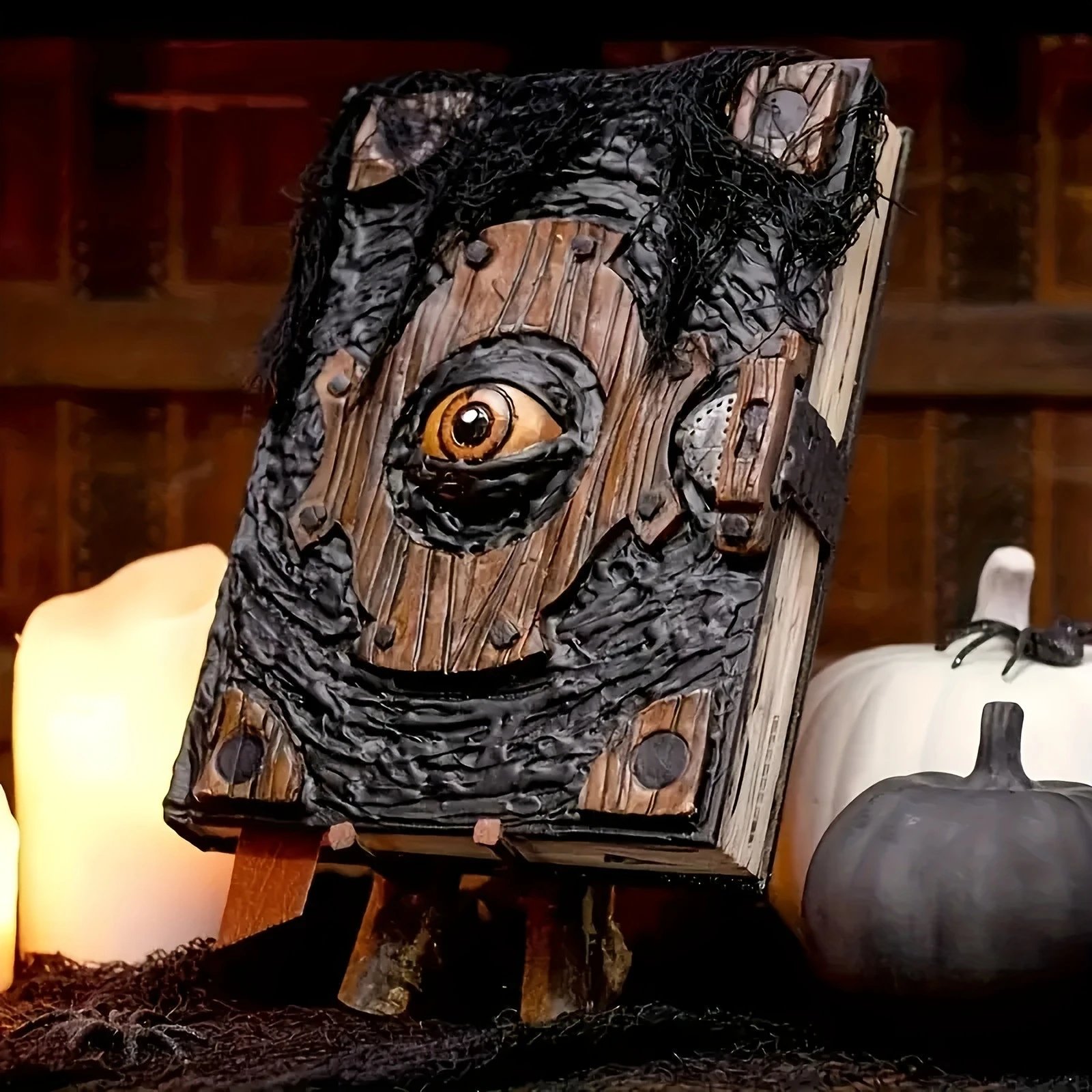 Resin Decorative Craft Halloween Devil's Eye Book Decor Home Decor Table Decor Horror Atmosphere Decor | Halloween Decor